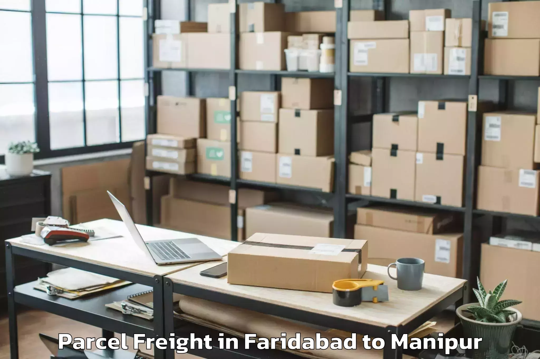 Book Faridabad to Lamshang Parcel Freight